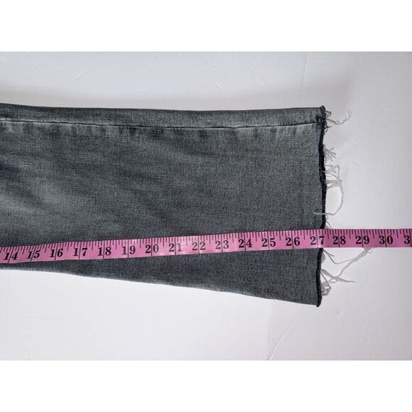 Dear John Jeanne Flare Jeans Middlebrook Stretch Denim Gray Crop Preppy Size 30 - Picture 10 of 14
